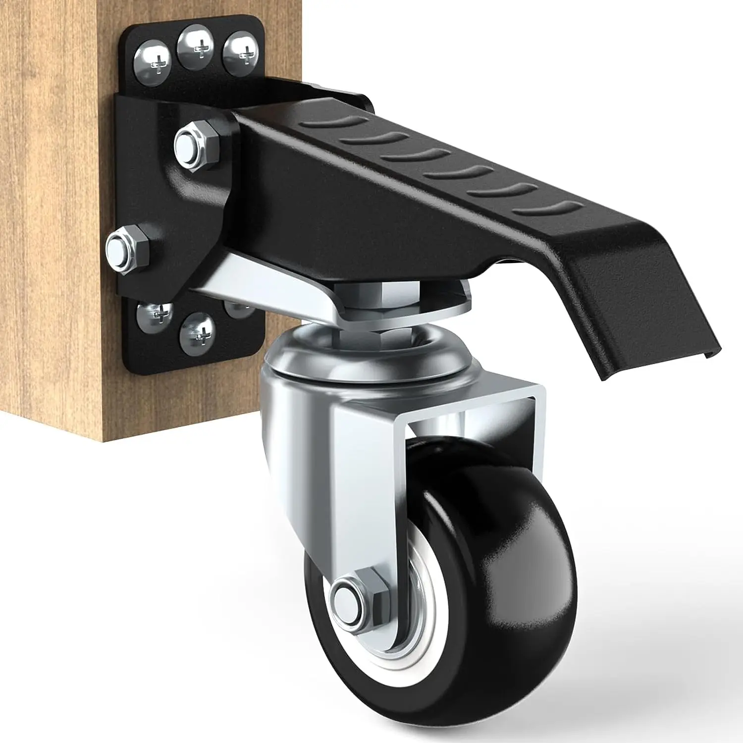 YLcaster Heavy Duty Retractable Caster Wheels Universal Size Workbench Caster Retractable Casters