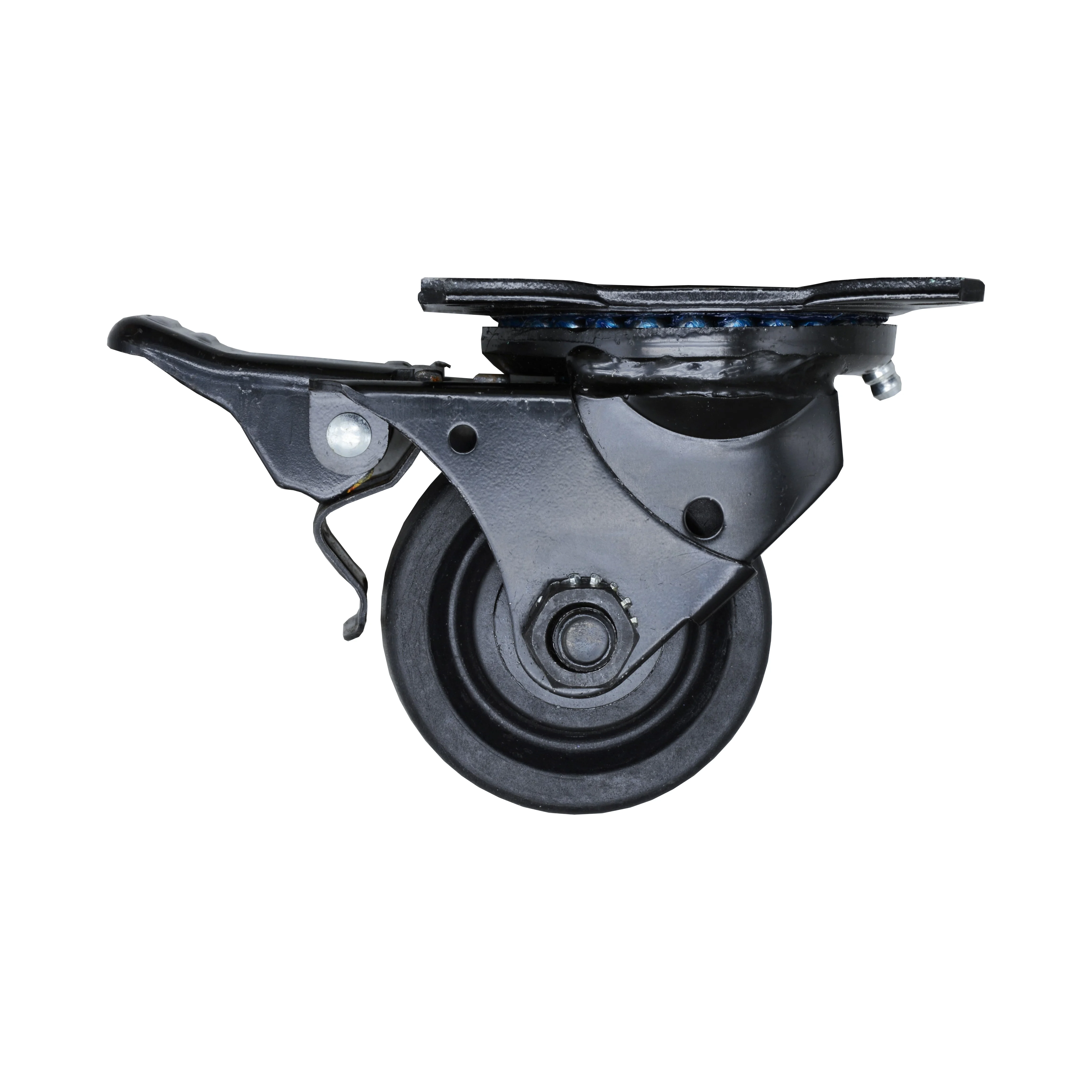 SS 550kg load 3 inch low profile commercial mask machine caster wheel with total brake