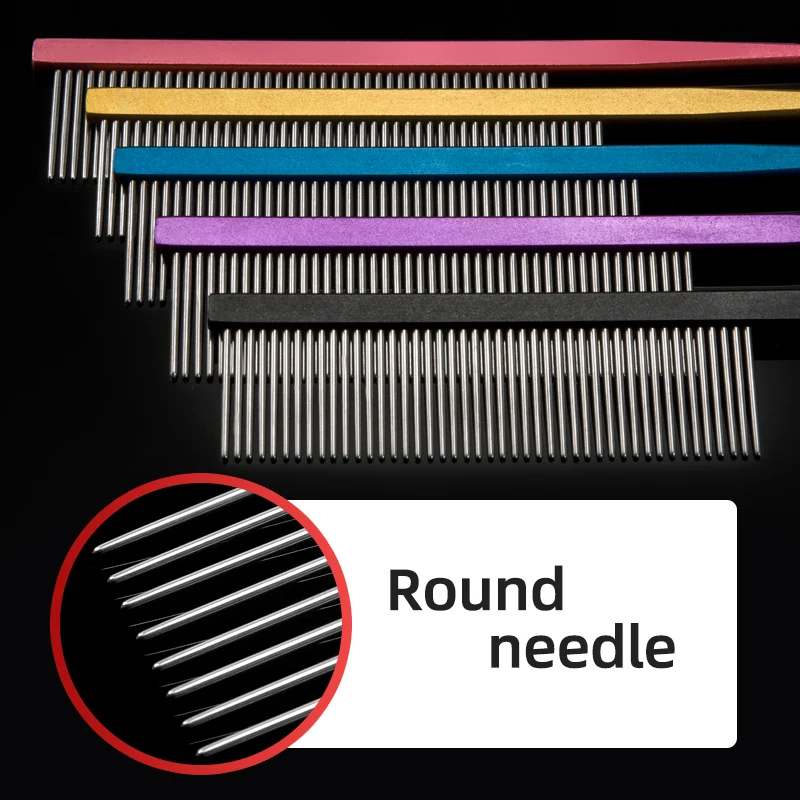  High Quality Durable Sturdy Stainless Steel Pet Grooming pink clour Pointed Tail