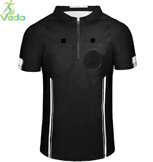 Wholesale Custom Sublimation Printing Polo Collar Short Sleeve Sportswear Competitive Football Basketball Soccer Referee Jersey