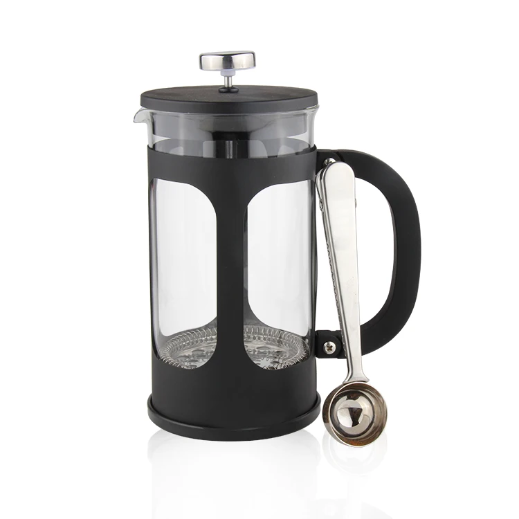 Emode Custom 350ml/600ml/1000ml  BPA Free Glass French Press Coffee Maker With Stainless Steel Planger French press set