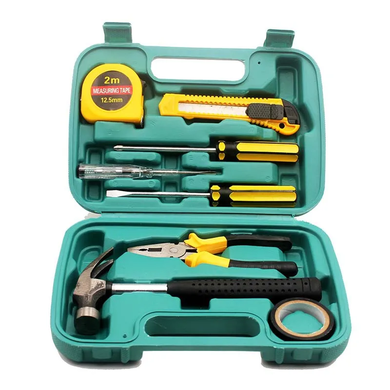 9-piece set of commonly used combination toolbox for car hardware tools