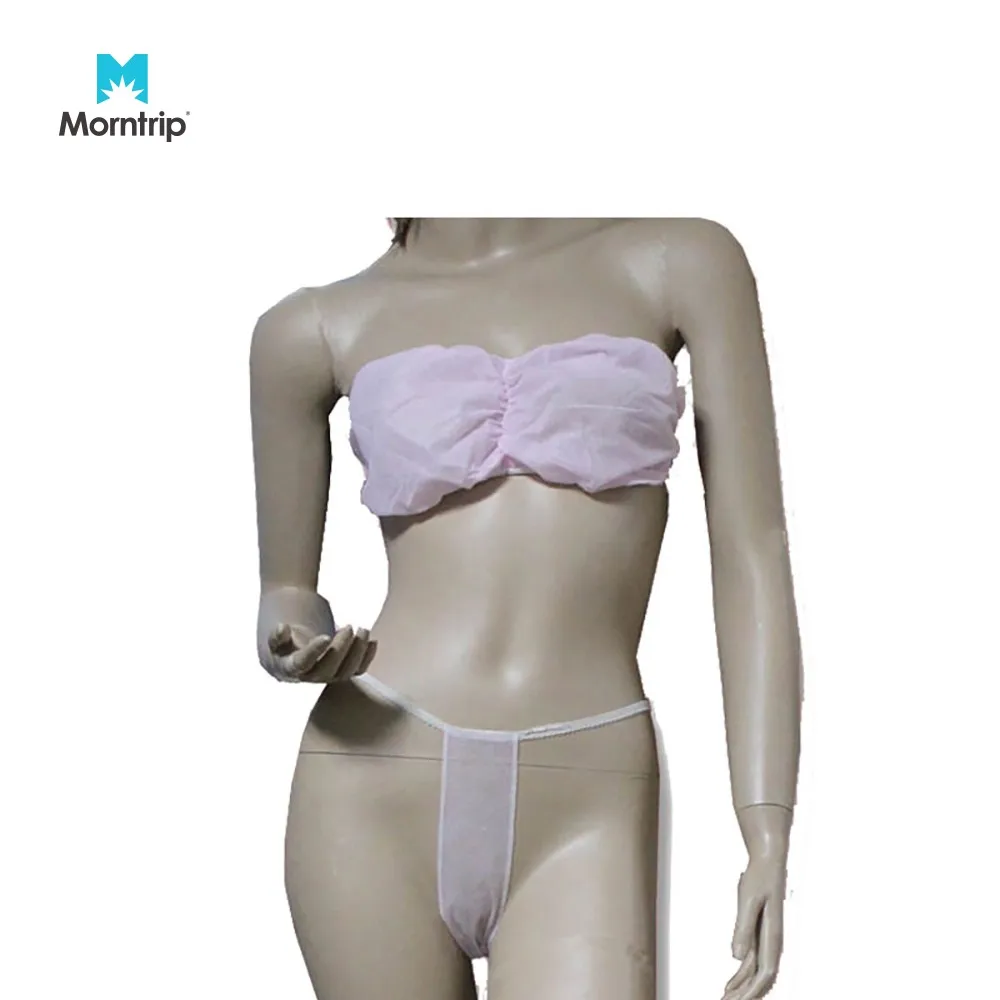 Promotional PP Non Woven Disposable Waterproof G String Thongs Women Panties For Spa Travel Swimming Disposable Underwear