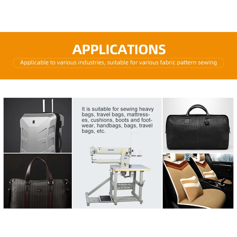 1341-C long arm cylinder bed luggange ABS plastic suitcase making custom industrial sewing machine