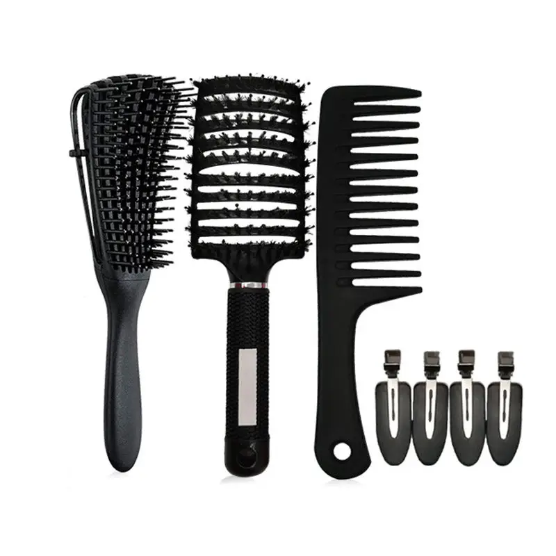 Hot selling paddle hair brush and professional hair brush and bamboo hair brush set wholesale
