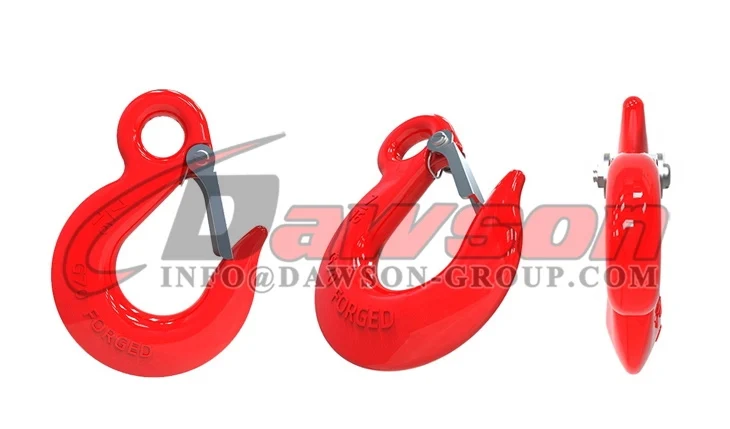 DAWSON China Factory G70 G43 Grade 70 Grade 43 DS128  Forged Alloy Steel Carbon Steel Lashing Eye Slip Hook with Latch
