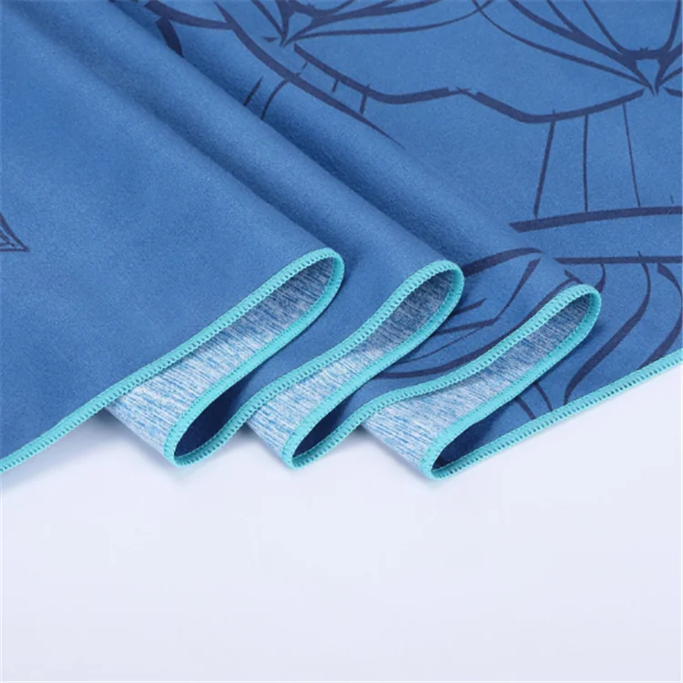 Custom  Printed Non Slip Microfiber  Fleece Hot Yoga Towel With/Without Silicone Dots