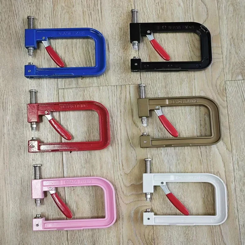 Wholesale  Mini ABS Round Imitation Pearls Kits Beads Punching Machine Pearl setting machine For DIY Garment