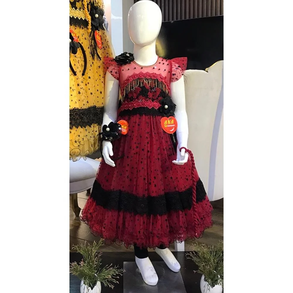 summer girls cartoon dresses cute pony black print baby frock design