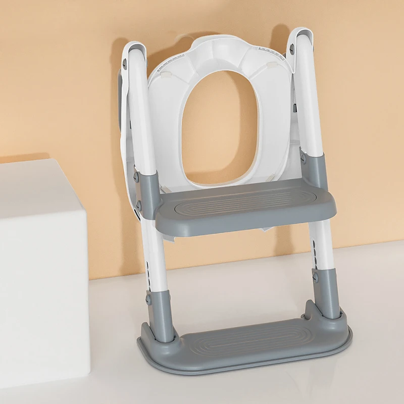 Adjustable folding kids children potty training toilet seat reducer with stairs