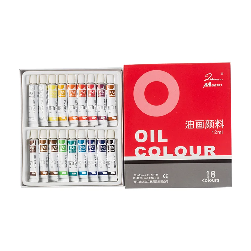 Madisi Professional Art 24colors 12ml Portable Oil Paints