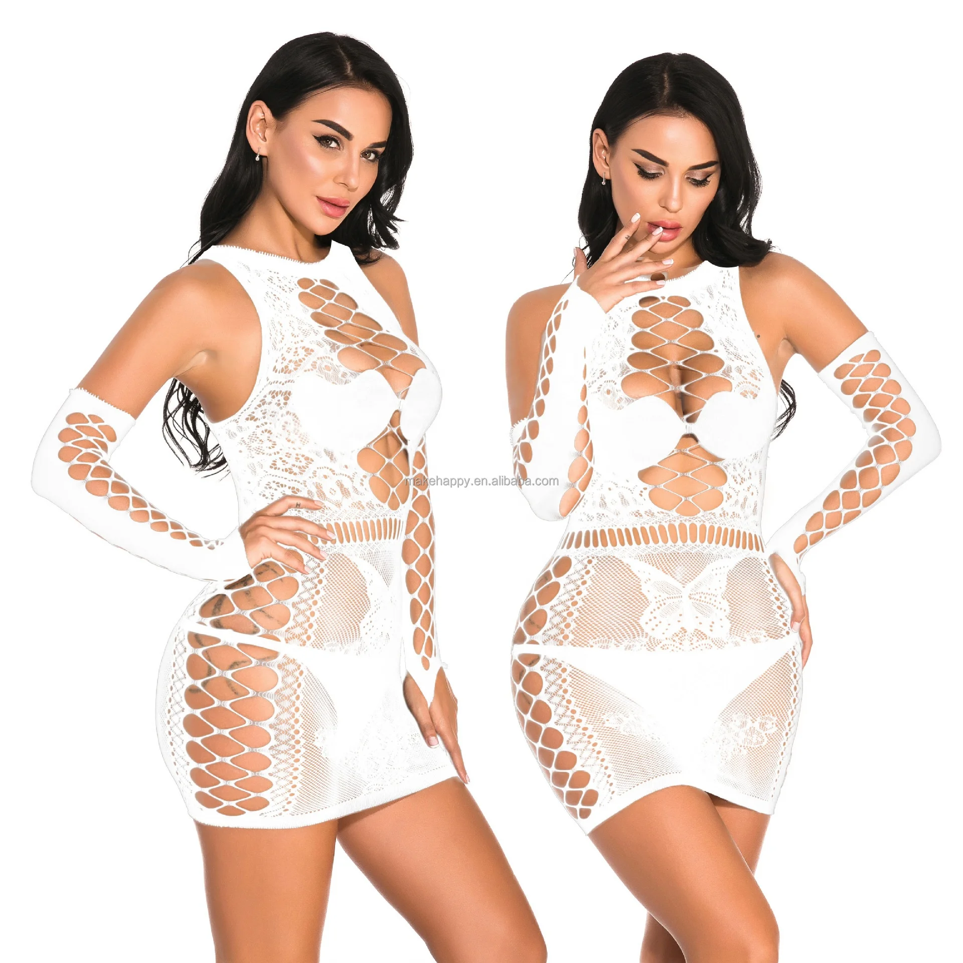 Hot selling Sexy  Plus Size Lingerie Bodysuit Underwear Women lace Catsuit Mesh Tights Erotic