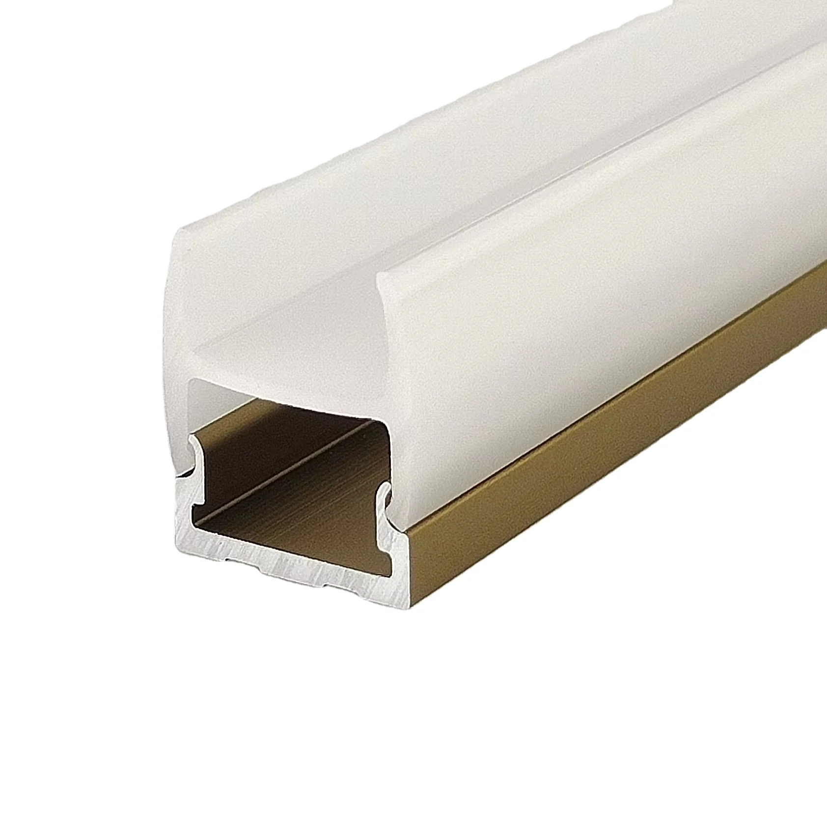 Aluminum LED profile display cabinet Cabinet light path laminated hard light strip aluminum profile 12mm glass shelf light