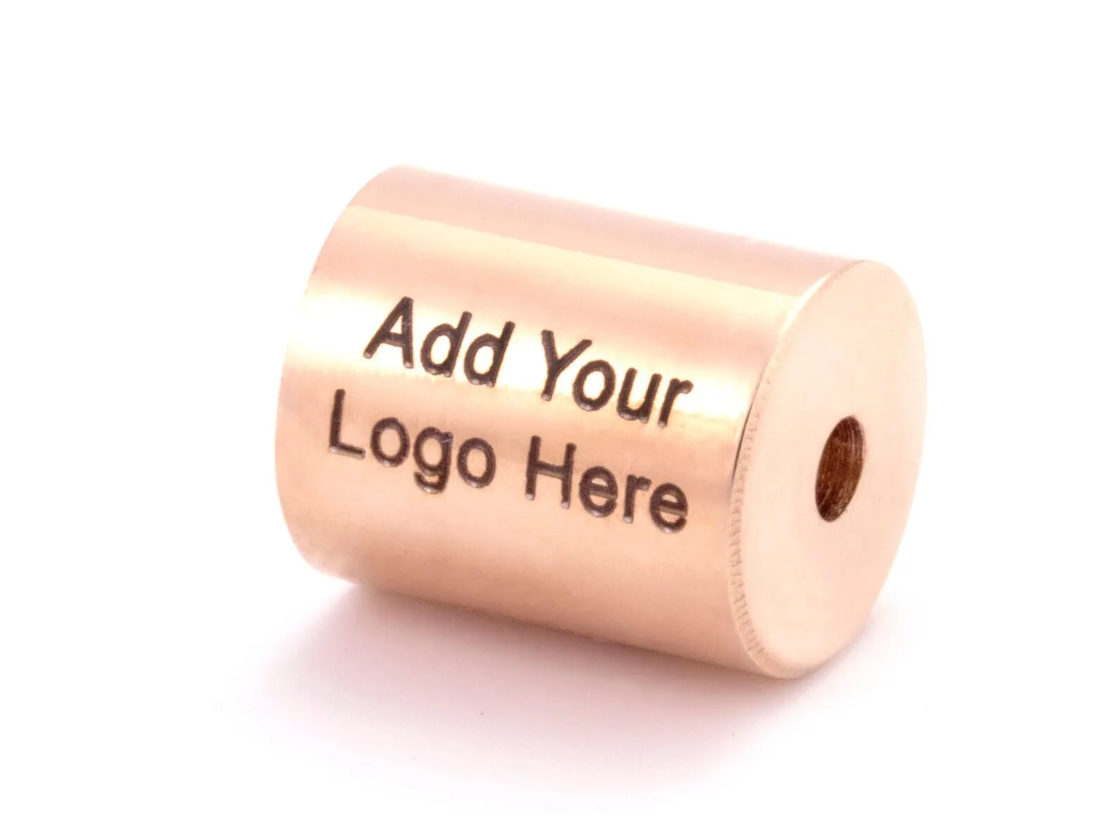 Custom Logo Laser Engraved on Cylinder Beads Stainless Steel Column Beads DIY Making Components