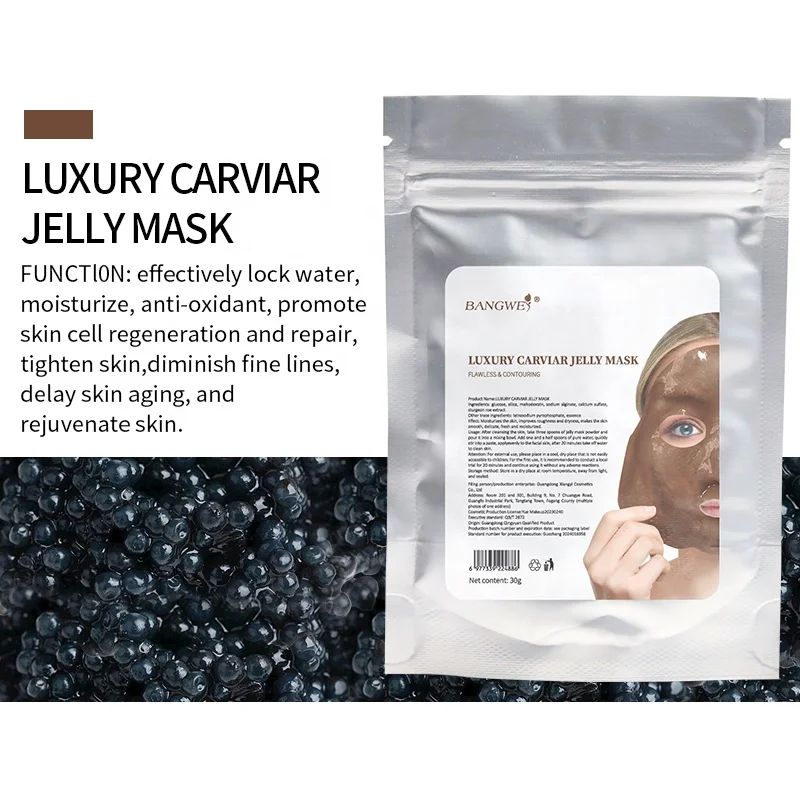 Luxury Caviar Promote Skin Cell Regeneration Anti Aging Jelly Mask Powder for Face Care
