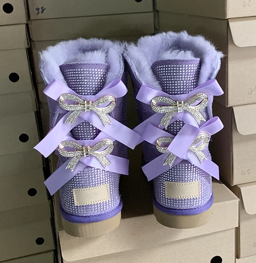 2022 Модные Дизайнерские Сапоги для снега Bling Shoes boot женская обувь