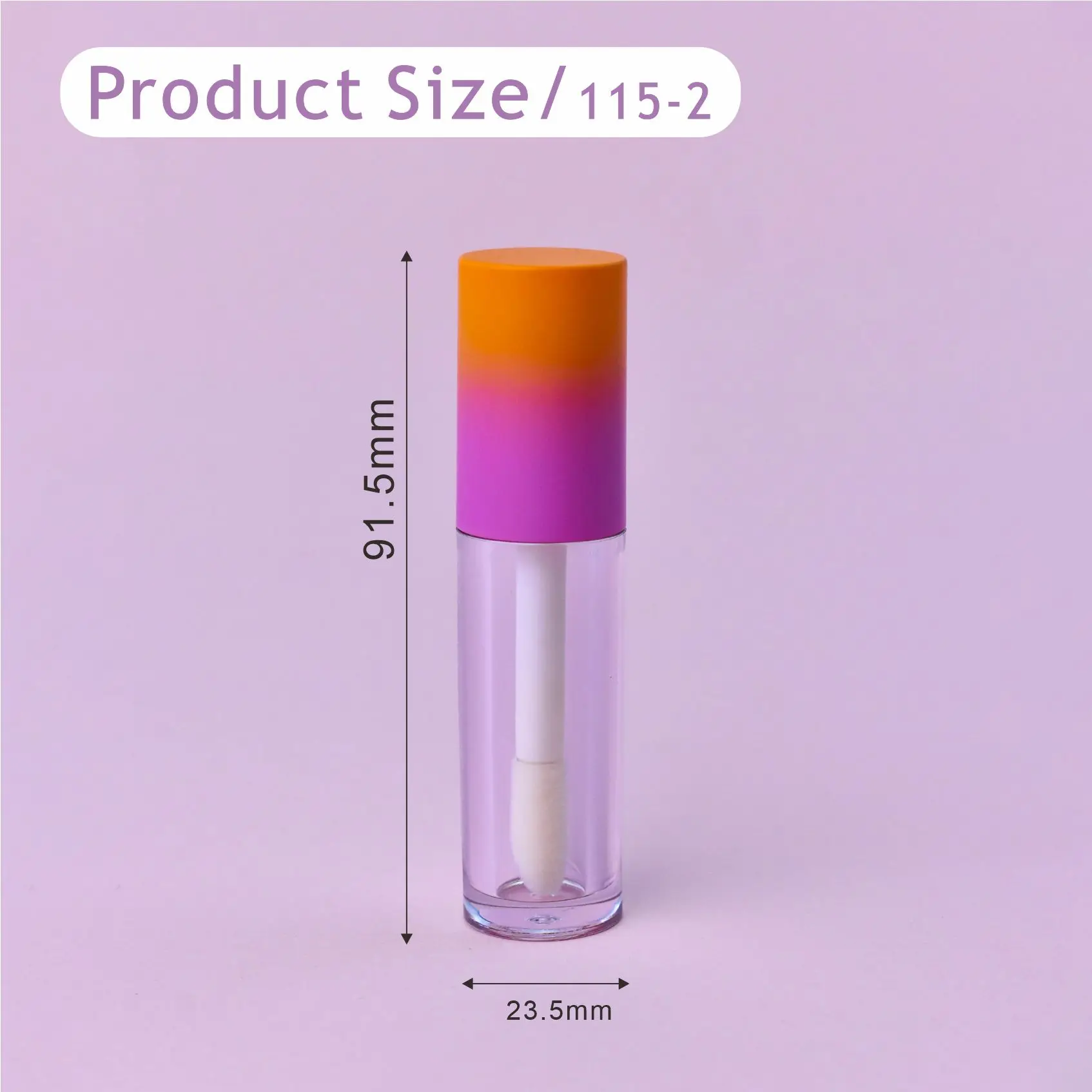 Hot Selling 5ml Lip Gloss Tube Custom Logo Empty Lip Oil Packaging with Big Brush Wand Mix Color Lid Private Label Made Plastic
