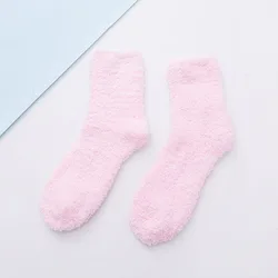Women Warm Super Soft Plush Slipper Sock Winter Fluffy Microfiber Crew Socks Casual Home Sleeping Fuzzy Cozy Sock