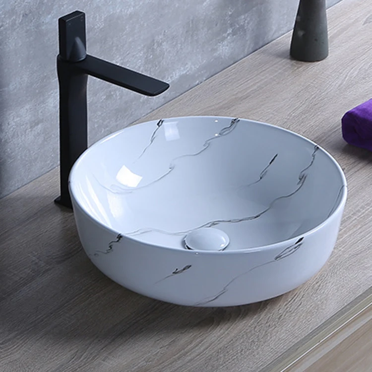 high quality countertop mounted lavabo bathroom wash hand basin modern marble ceramic sink