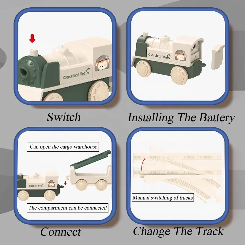 Hot Selling Kids Slot Toy Railway Educational DIY Children 287pcs Train assembled track