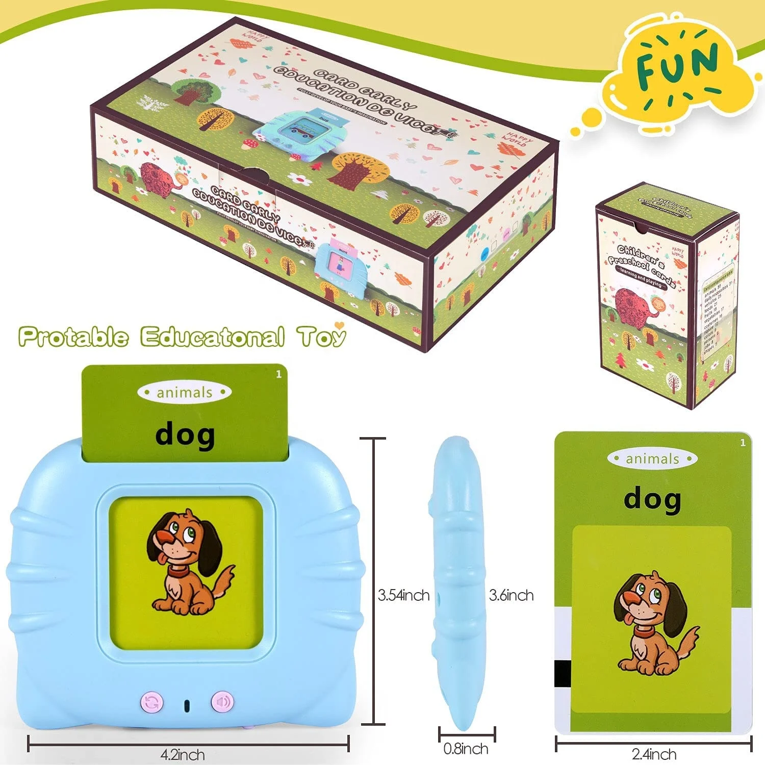 Kids toy Children talking flash cards toy English language Custom logo,language,colors cards talking flash cards CPC Hebrew