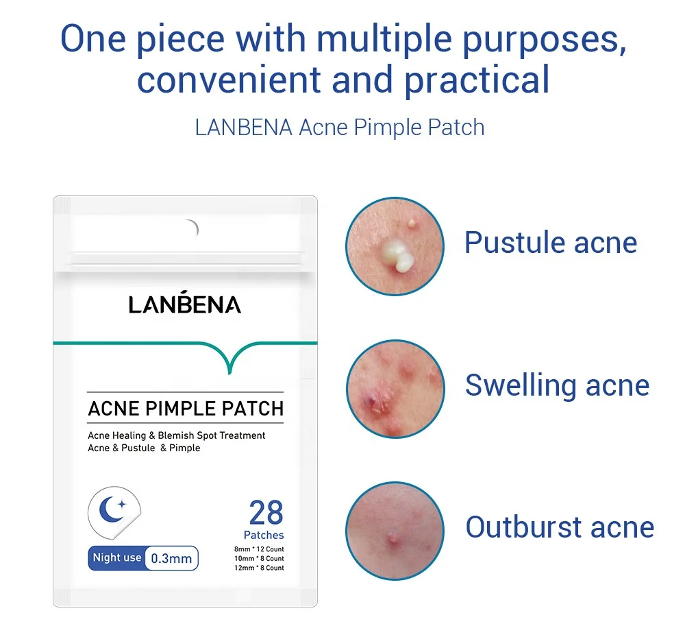 LANBENA Acne Pimple Patch 28pcs Invisible Acne Stickers Blemish Treatment Acne Master Pimple Remover Tool Skin Care Face Cream