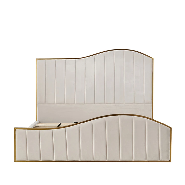 Winforce Hotel Homestay King Size Rattan Wooden Frame Bedroom Bed Furniture (1600550859273)