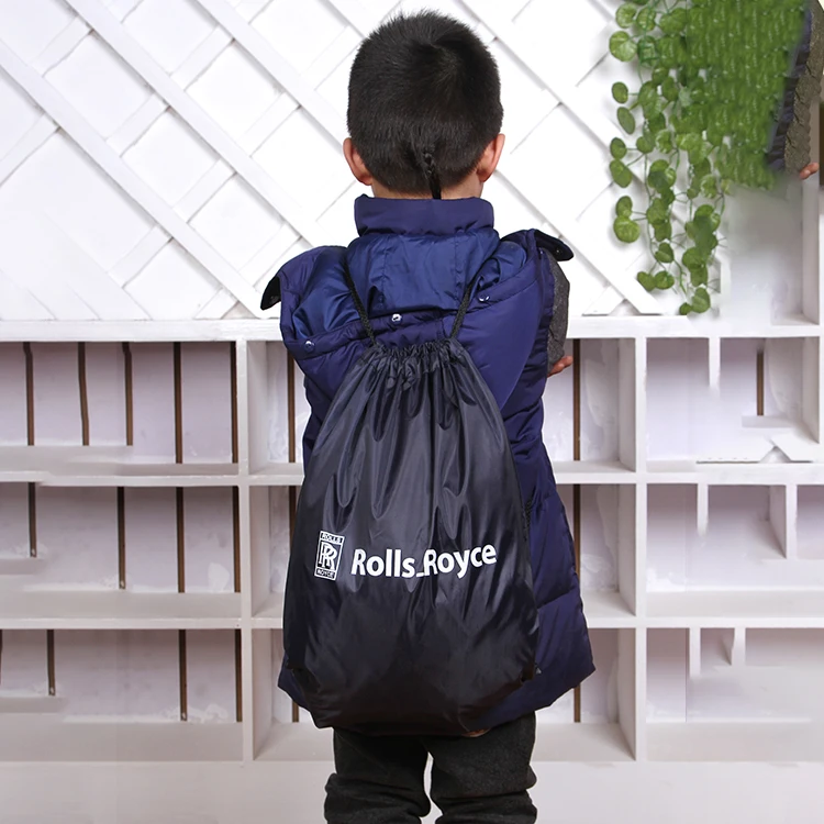 Wholesale Shopping Gym Sport Outdoor 210d Polyester Promotional Gift Drawstring Packaging Bag