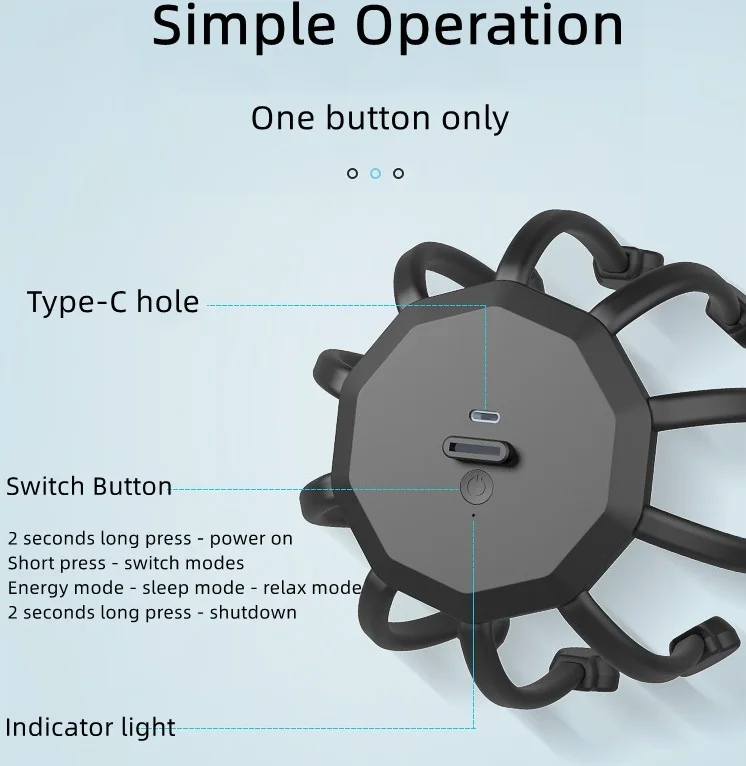 Electric Vibrating Head Massager Octopus Head Massager With 10 Individual Massage Head and 3 Modes to Release Pressure