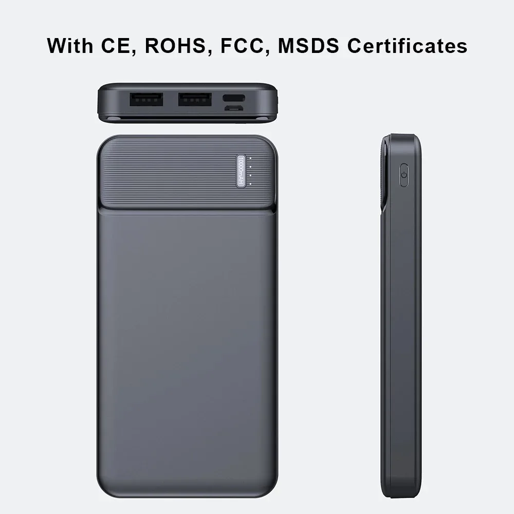 New High capacity Custom slim Power bank For Mobile Phones 10000mAh Fast charging power banks