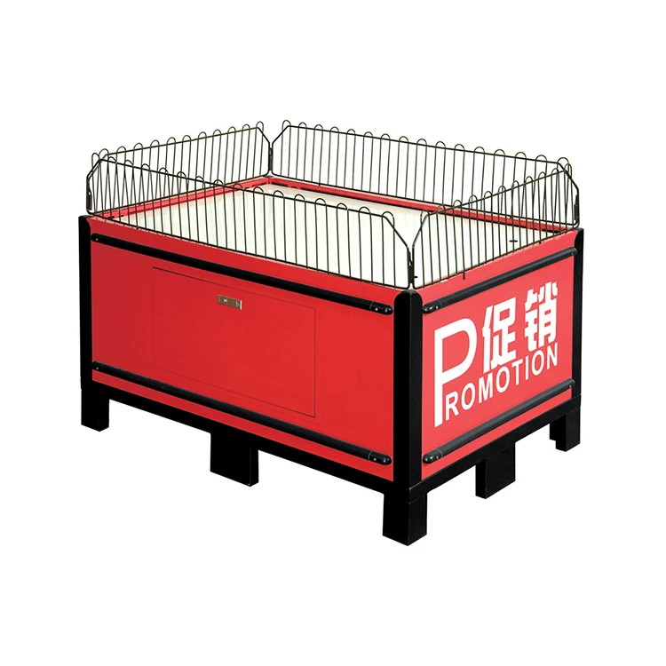 Modern Exhibition Stand Promotion Table metal supermarket promotion counter