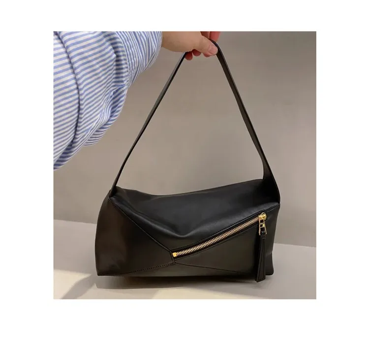 2022 new fashion leather bag deformation geometric underarm bag hobo geometric small women shoulder bag