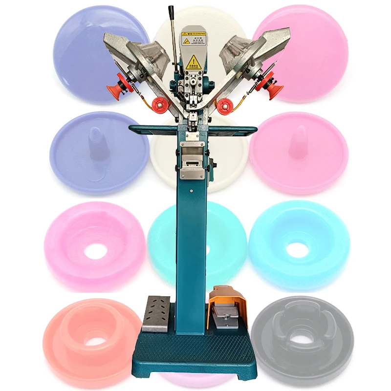 Fully Automatic Snap Fastening Machine Electric Button Making Attaching Sewing Machine For Children Clothes Shoe File Bags Pouch