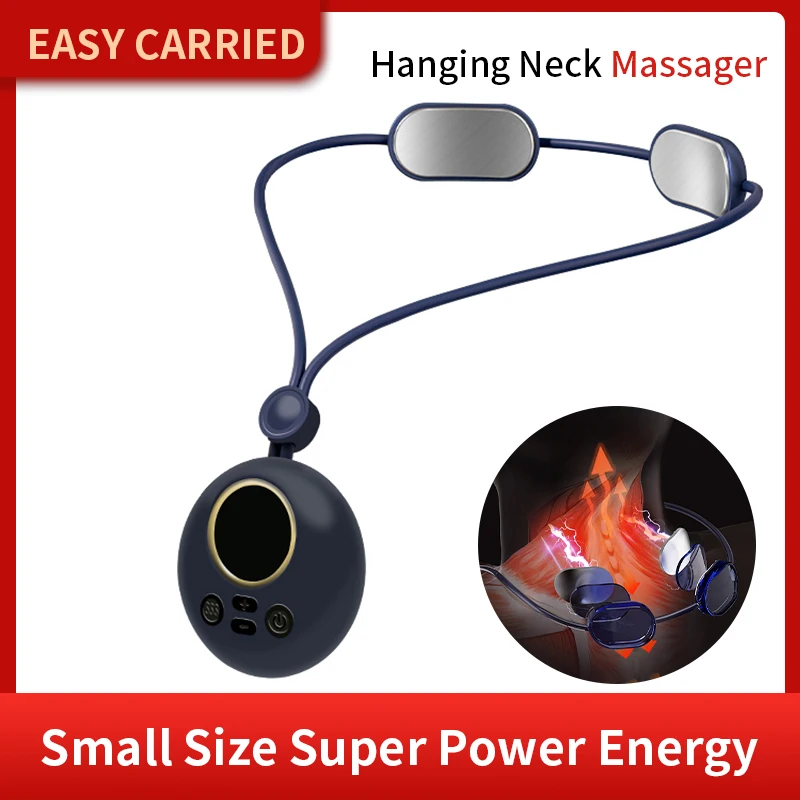 Smart Hanging Rope Electric Neck Massager Pulse Back Cervical Spine Massager Infrared Heating Pain Relief Relaxation Machine