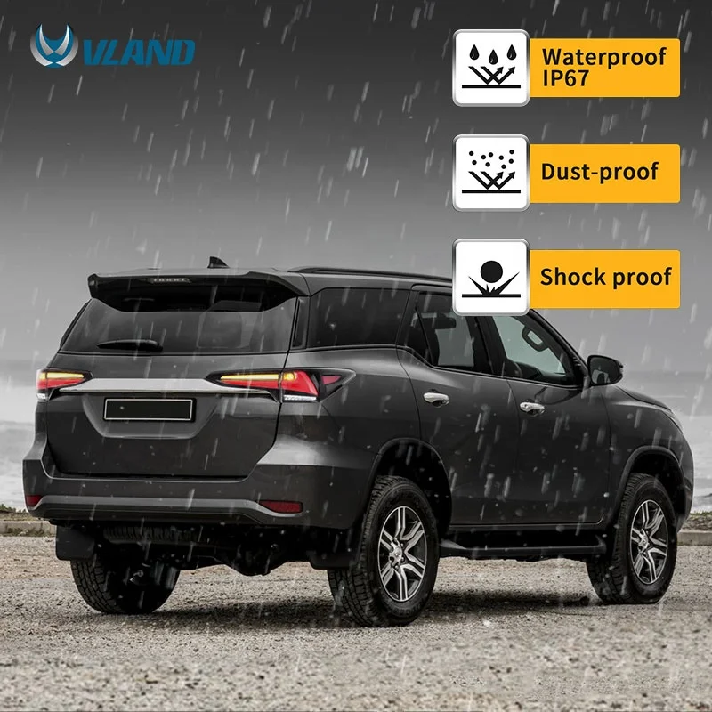 VVLAND Factory Wholesale Tail Light Led Car Lamp For Toyota Fortuner 2017-2021 Accessories Auto Lighting System Sequential Synth