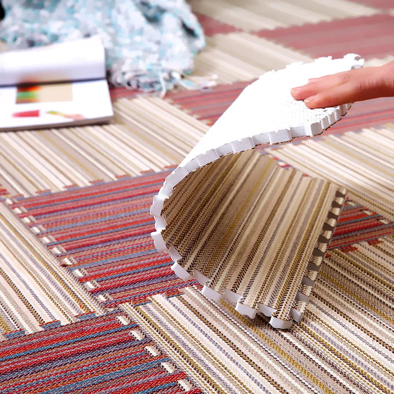 Floor Mattress Rattan Non-Slip Breathable Area Rug Bedroom Sleeping Crawling Play Mat Japanese Tatami Mat
