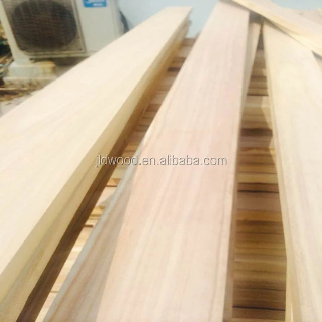 Direct solid wood factory 4 sides sanded oak/paulownia/poplar solid wood for wholesale