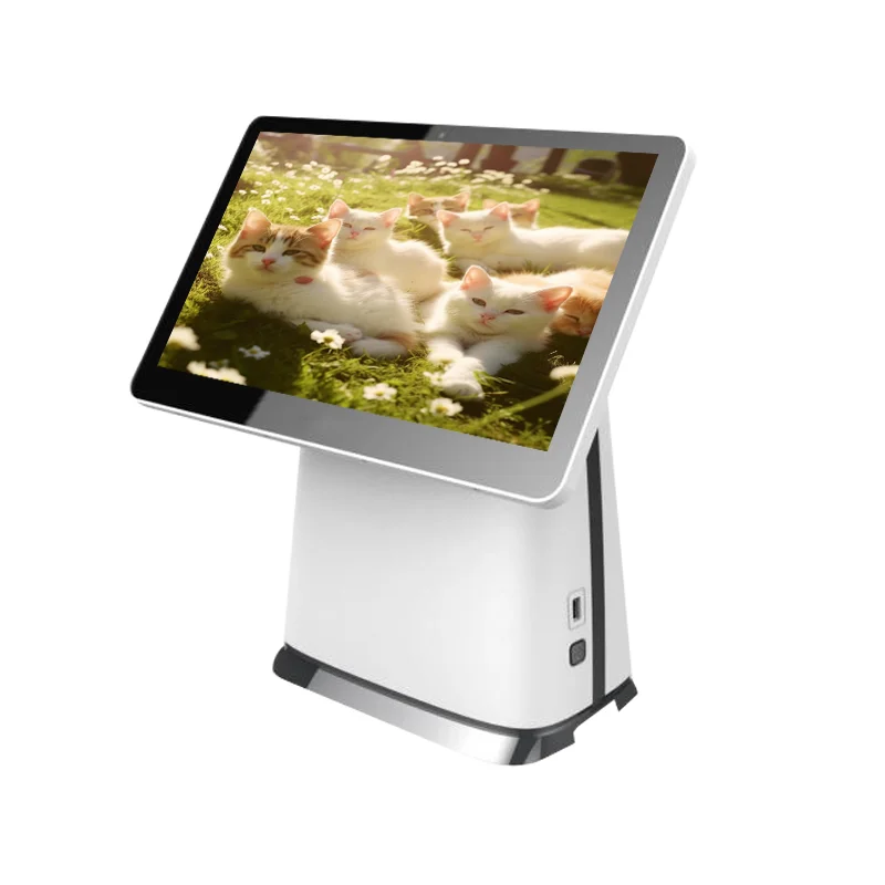 15.6 inch dual touch screen Android tablet pos system for retail shop all in one pos point of sale system