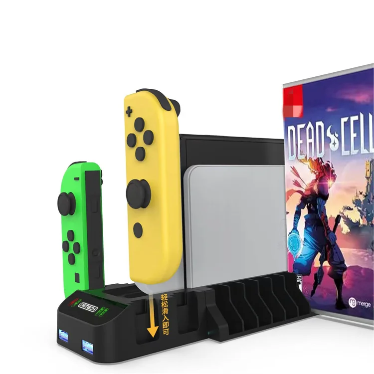 SYYTECH New Console Controller Charging Station Disc Storage Card Stand for Nintendo Switch NS OLED Game Charger Accessories