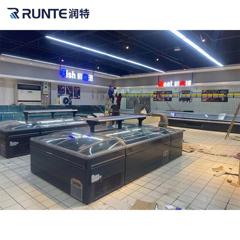 Коммерческий супермаркет холодильник с открытым дисплеем витрина морозильная камера для мороженого