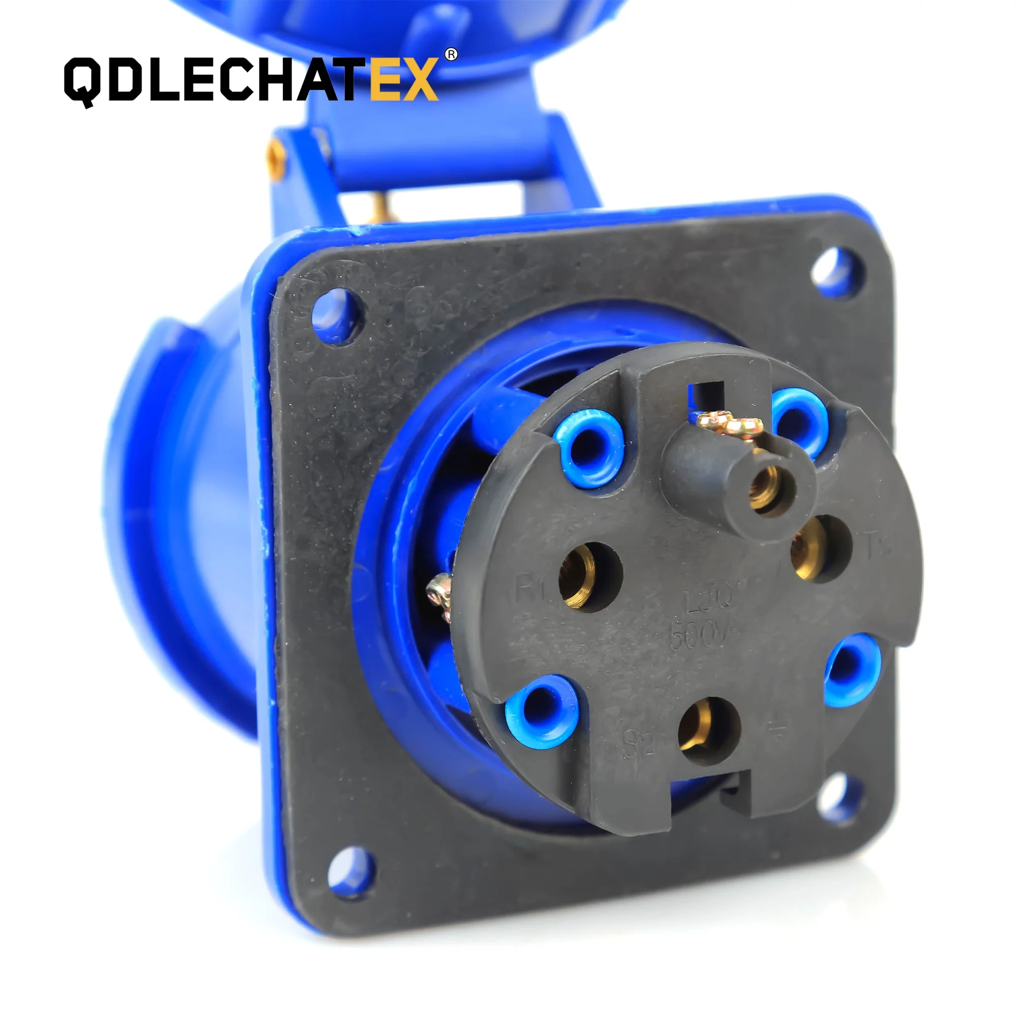 Type333  2P+E 3pin  220v 250v  IP67  waterproof  Panel mounted 63A socket