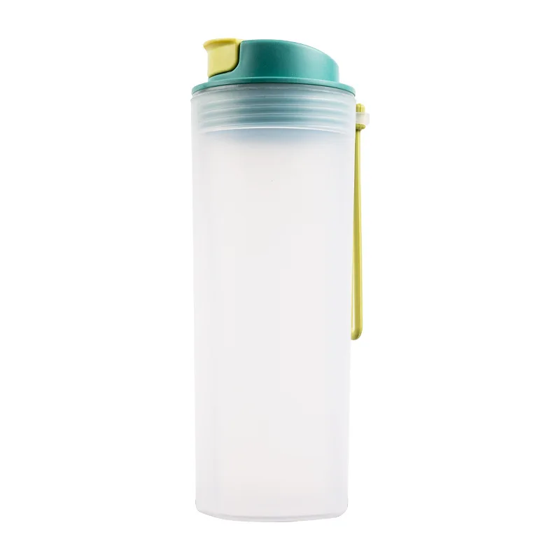 550ml plastic graduated measuring water bottle  with handle transparent sealed water cup