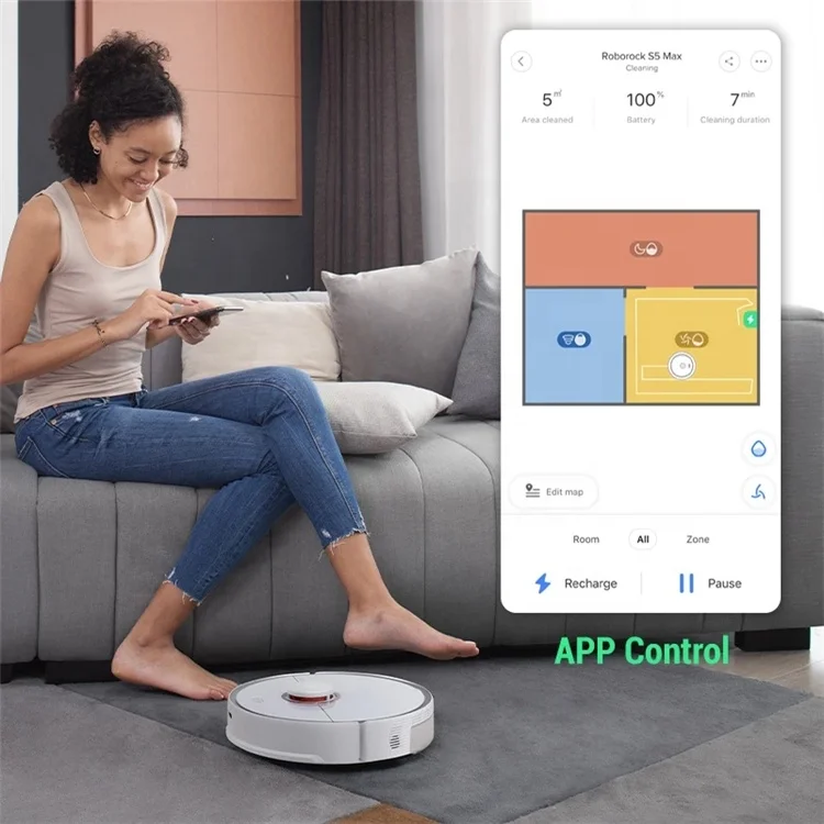  Automatic Sweep S5 Max Smart Vacuum Cleaner Robot AI Recharge Xiaomi Roborock