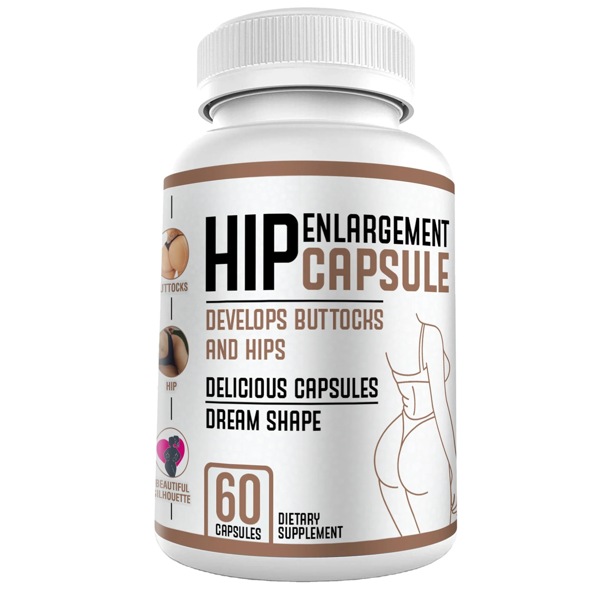 Hot Selling Butt Enhancement Pills Supports Cellulite Reduction Hips and for Women Men