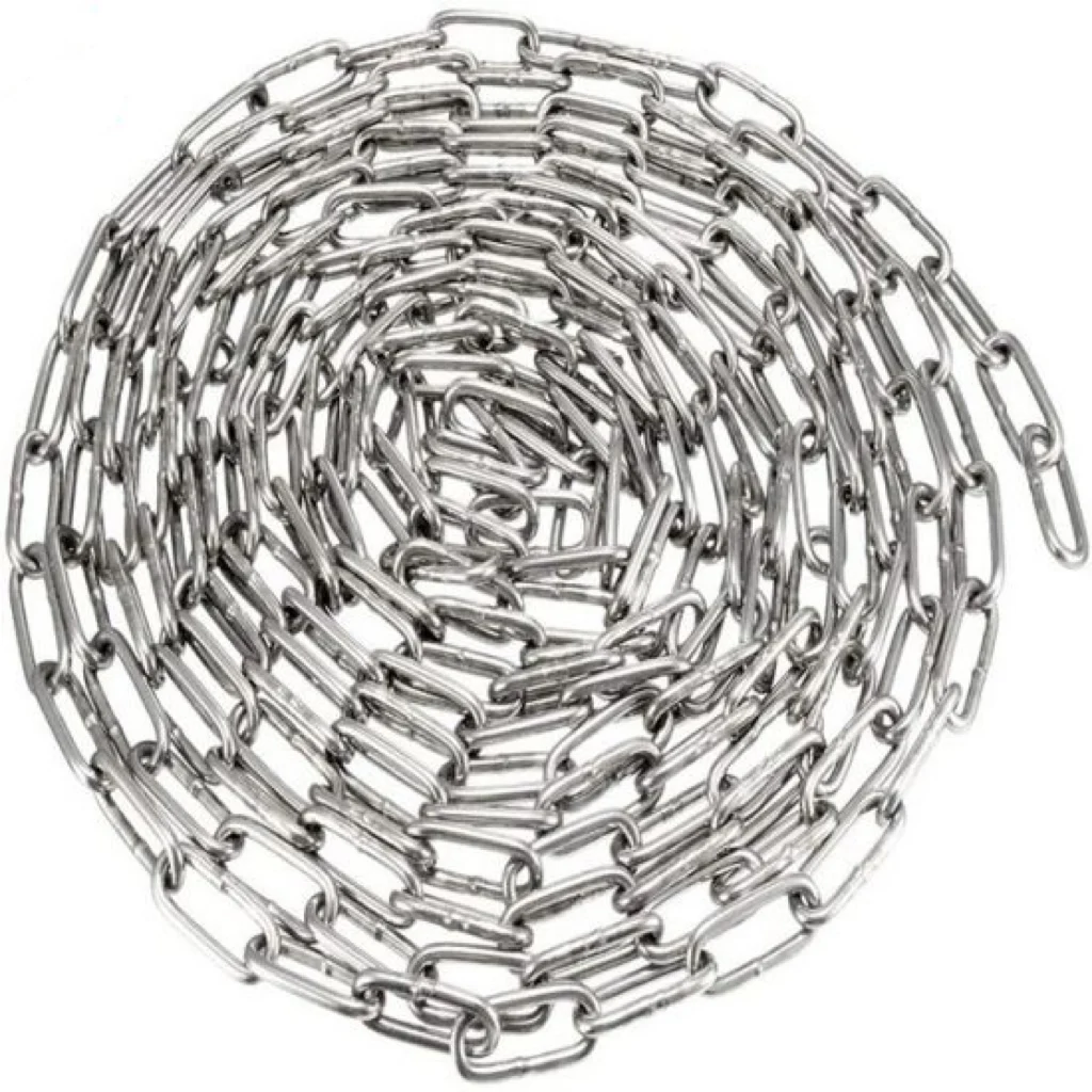 Hardware Silver Zinc Plated Korean Standard Short Link Chain High Tension for Rigging