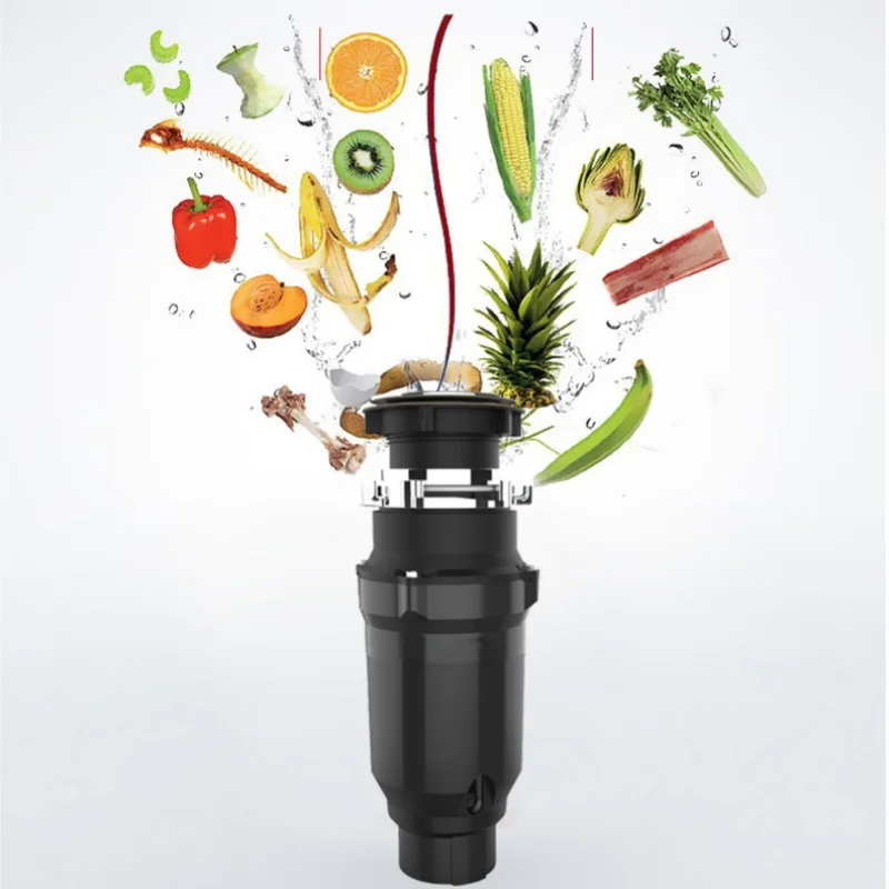 Patented Electric Food Waste Disposer Kitchen Stainless Steel Continuous Feed Sink Garbage Disposal Machine