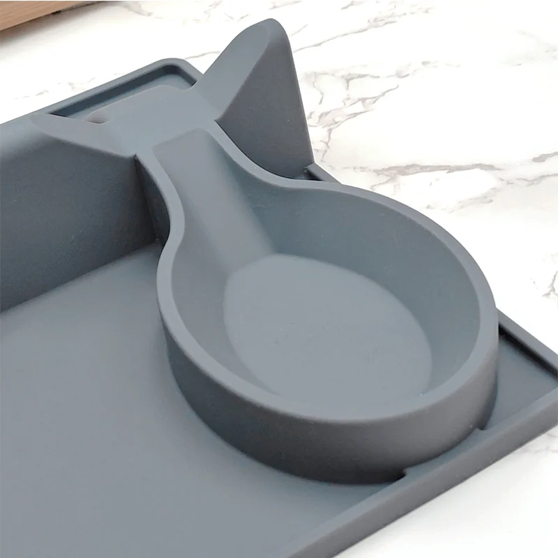 Silicone Utensil Rest with Drip Pad for Multiple Utensils