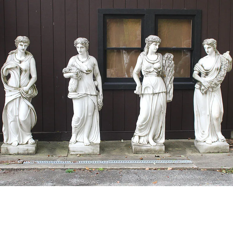 Factory Hand Carving Garden Decoration Marble Greek Figure Sculpture Large Four Seasons Goddess Marble Statues For Sale