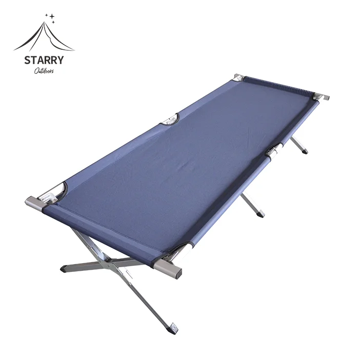Camping iron foldable field bed military folding cot