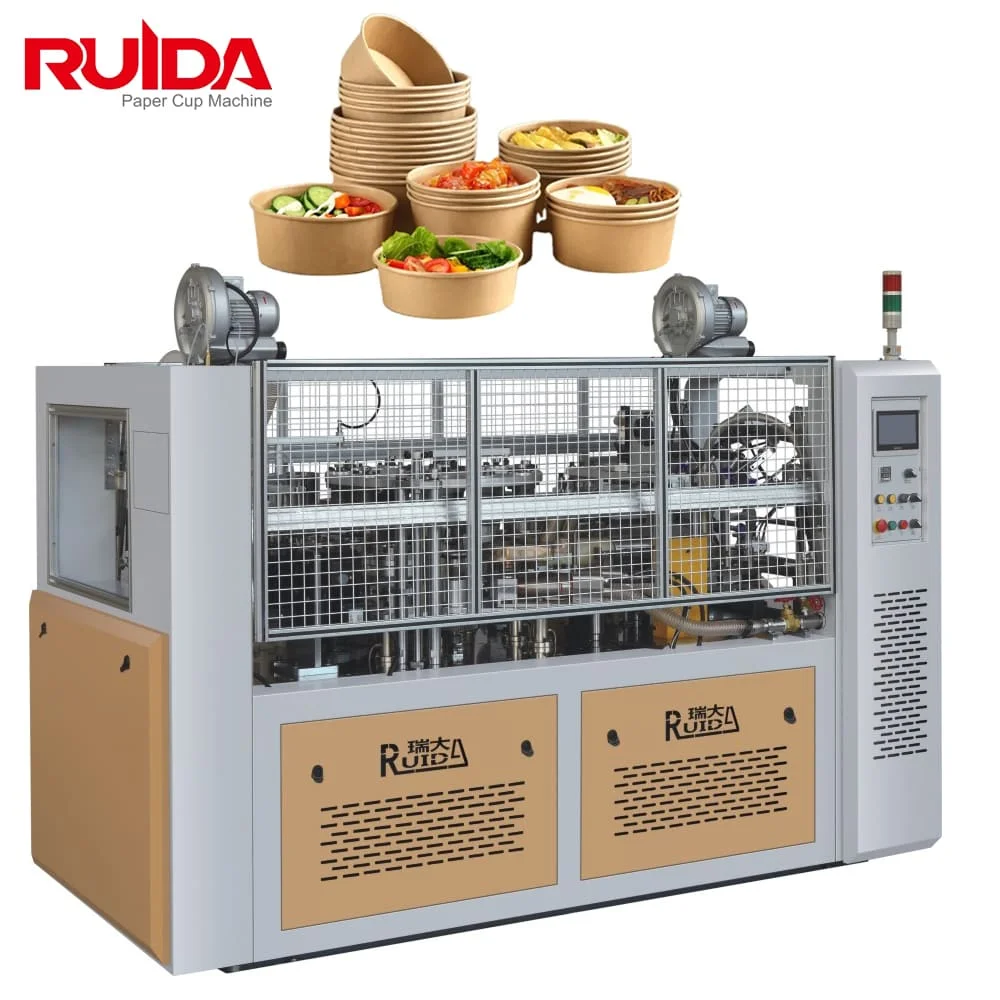 New Design Disposable Paper Food Bowls Making Machine Supplier High Speed Automatic Paper Container Making Machine